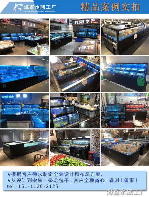 岳阳海鲜池定做厂家 三米水产鱼缸设计图选海鲨水族工厂